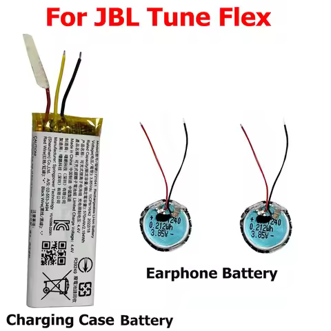 New 1240 3.85V 55mAh Headset Battery for JBl Tune Flex TWS Wireless Bluetooth Earphone Charging Case