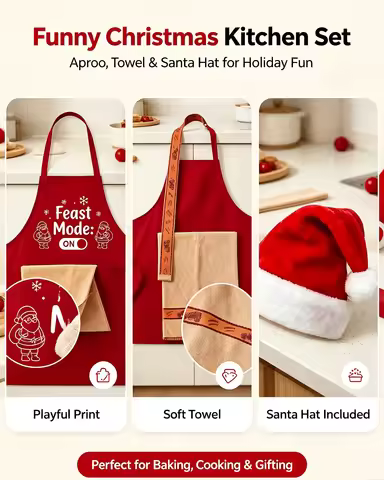 Innovative Trendy Daily Christmas Chef's Prank Apron Christmas Chef Prank Apron