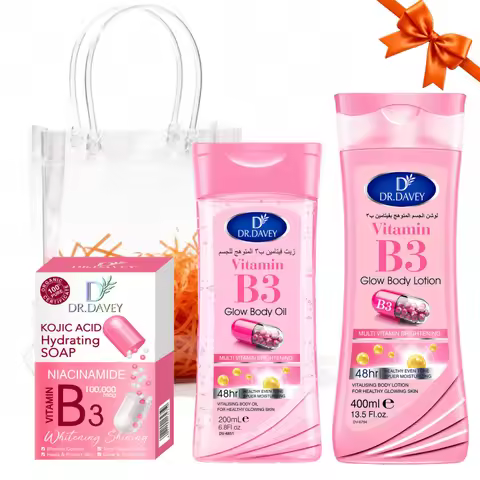 DR.DAVEY Vitamin B3Skin Care3Set Body Lotion+Soap+Body Oil Four Seasons Skin Care Set Gift Cleansing