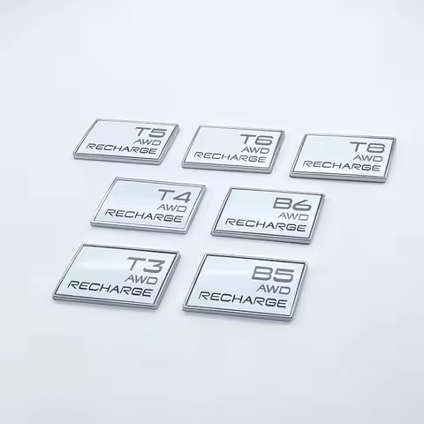 Car ABS T3 T4 T5 T6 T8 B5 B6 AWD Recharge Chrome Logo Badge Emblem Decal Sticker For Volvo S60 V70 V