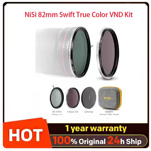 NiSi 82mm Swift True Color VND Kit 1-9 Stops | 1-5 Stops VND Filter with 4-Stop ND | Photography and