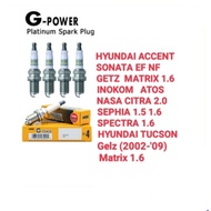 4pcs Hyundai Elantra,Accent,Matrix,Atos,Nasa Citra,Spectra, NGK G-Power Spark Plug