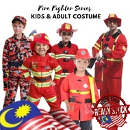 Costume Bomba Celoreng Firefighter Kids & Adult Cosplay Occupation Fireman Event Party Kerjaya Hallo