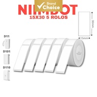 Niimbot White Thermal Label Sticker | 975Pcs Waterproof Name Paper for D11 D110 D101 Mini Label Prin