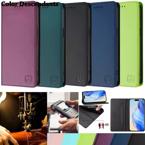 Wallet Strong Magnetic Card Slot Flip Leather Case For Asus Zenfone 11 12 Ultra ROG Phone 8 9 Pro Co
