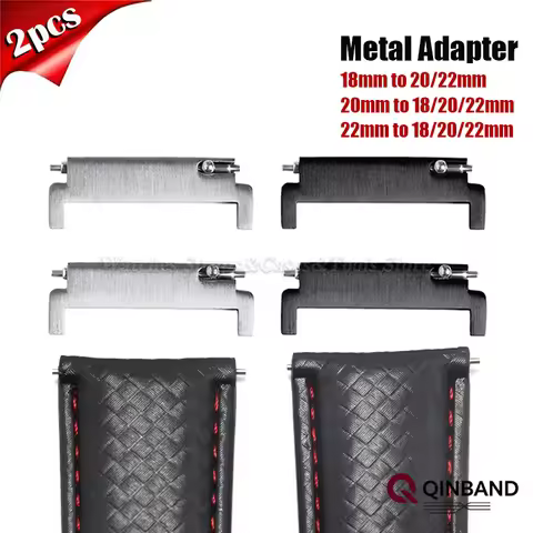 1Pair Strap Metal Adapter 18mm To 20/22mm,20mm To 18/20/22mm,22mm To 18/22/22mm Quick Release Pins C