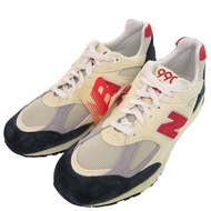 全新未使用 New Balance M990TA2 運動鞋，ABZORB顏色麂皮與網眼米色配色（商品編號：0599）。二手
