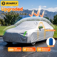 SOARFLY Thicken 3 Layer Car Cover Outdoor UV Protection Waterproof Car Dust Cover Universal