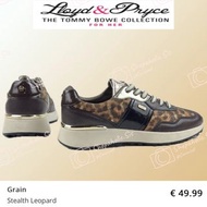 【包SF🚚】歐洲 Lloyd & Pryce復古革面拼接波鞋 | 耐磨防滑女裝男士運動 | 米金/米銀/黑/豹紋/藍/褐多色選」Grain Sneakers Woman‘s Men’s Sport S