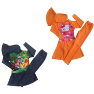 Muslim Swimsuit ABG Girls Age 7-10 Years Veil Picture Character Girl