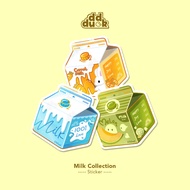 Milk Series Sticker | PP Sticker Material | Waterproof Sticker | Melon Milk | Milk | Carrot Milk