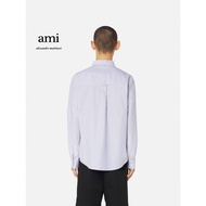 AMI Cotton Striped Long Sleeve Shirt for Young Men - Classic Style Gift Option