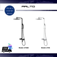 AALTO | Chrome/Matte Black Single-Lever Rain-Shower Mixer