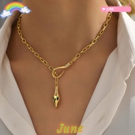 JUNE1 Snake Pendant Necklace, Snake Design Jewelry Metal Snake Necklace,  Vintage Individuality Pers