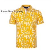 2022 New Munsingwear Wanxingwei Summer Golf Men's Short Sleeve Outdoor Polo Shirt Quick Drying Customizable