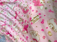My melody piano 100 cm ×200 cm 床笠 絨毛面 法蘭絨 單人床 床單