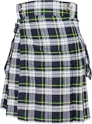 Tartan Utility Kilts for Men 8 Yard 13oz Kilt Traditional Highland Tartan Scottish Men’s Kilt