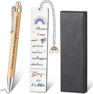 Gifts for Metal Bookmarks, Ballpoint Pen, Black Packaging, Teacher Gift Ideas, Personalised Teacher 