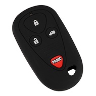 Remote Key Cover Case 4 Button Fit for Honda Acura TL TSX Black Silicone E4EG8D-444H-A OUCG8D-387H-A