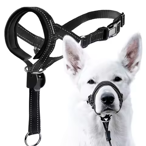 Dog Muzzle Dog Cage Head Dog Leash Dog Pulling Rope Dog Walking Supplies Breathable Dog Cover