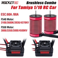 SURPASS HOBBY Rocket-RC 1/10 Brushless Motor And ESC 60A 90A F540 F550 Waterproof Motor Brushless Co