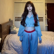 JSM | ชุดเสื้อกั๊กฮู้ดสเวตเตอร์สีเทาแบบหลวม