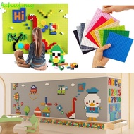 FUHUI DIY Blocks Wall, Colorful Plastic Building Blocks Base Plate, Assembly Part 16X16 Dots Educational Wall Background Kindergarten