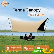 TENDA Waterproof Anti-UV Camping Tent Tarpaulin Flysheet 5.4x3.2M