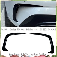Car Rear Bumper Side Splitter Wing Spoiler for  3 Series G20 Sport Edition 318i 320i 330i 2019-2022