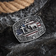 A belt buckle head -  western cowboy-style belt buckle head -  metal buckle head