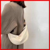 Dumpling bag Nylon cross-body bag, chest bag, new trendy dumpling bag, personality small shoulder bag, armpit bag, simple one-shoulder canvas bag