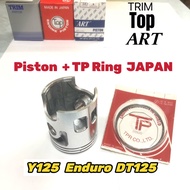 PISTON + RING SET Y125 ENDURO RACING TOP ART TP JAPAN TRIM BLOCK Y125Z 125ZR Y125ZR 125Z CYLINDER YAMAHA DT125
