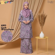 BAJU KURUNG TRISHA LYCRA KOREA FULL PRINTED