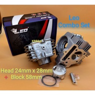 Leo Racing Ex5 Dream Head Racing + Block Combo Set Wave100 Wave100R 58mm head 24mm/28mm