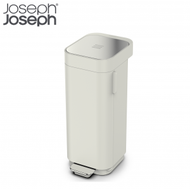 Joseph Joseph - Porta™ 40升 容易清空並附有踏板垃圾桶 - 淺灰色