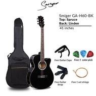 Smiger H60 Acoustic Guitar 41 inches Black