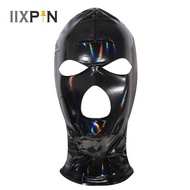 【Trending】 Full Cover Latex Masks 3-Hole Cutout Back Zipper Hood Fancy Gradient Balaclava Headgear For Club Carnivals Crossdressing