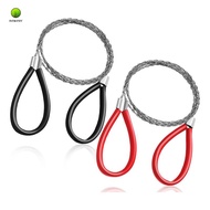 2 Piece PVC Pipe Cable Saw Stainless Steel Wire Saw Hand Pocket String Rope Saw Emergency Survival W