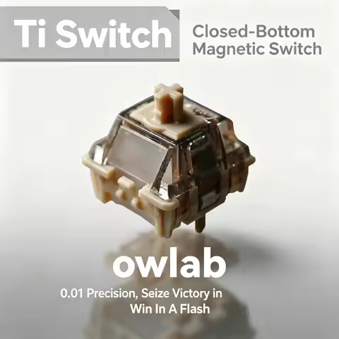 OWlab Magnetic Axis Keyboard Ti Switch 0.01mm Precision 15mm Non-Mag Spring for Wooting 60HE/80HE Ma