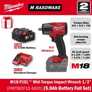 Milwaukee FMTIW2F12 -502X / FMTIW2F12 -0X0 M18 FUEL™ Mid-Torque Impact Wrench 1/2”
