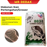 [20KG] [8833] Makanan Ikan Pertengahan/Grower 3mm[Talapia | Keli | Kelah | Puyu] 25% PROTEIN!