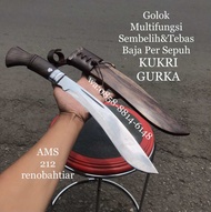 Golok tebas BajaPer Multifungsi Kukri Natural ukuran jumbo qualitas super