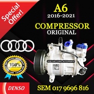 AUDI A6 2016-2021 YEAR  6SAS14C 6PK ORIGINAL DENSO ND COMPRESSOR/ KOMPRESOR (CAR AIRCOND SYSTEM)