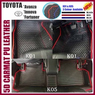 Toyota Avanza/Fortuner/Innova 5D Car Floor Mat@Carpet