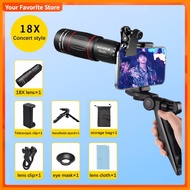 ☻ ☍ ♣ APEXEL Universal 18x25 Monocular Zoom  Observing Survey 18X Telephoto Lens HD Optical Cell Ph