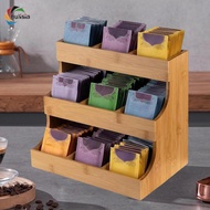 [chulisia] 3-Tier Tea Bag Organizer Storage Holder Coffee Station Organizer, Wooden Tea Box Containe