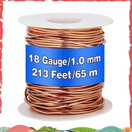 99.9% Dead Soft Copper Wire, 18 Gauge/ 1 mm Diameter, 213 Feet/ 65 M,