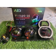 AES TURBO SE BI -LASER 3.0 ,INCH 140 WATSS WITH HARNES SHROUD 2PCS SET