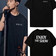 Henry-Lau Liu Xianhua EnjoyTheShow Peripheral Short-Sleeved Big Gorgeous Constitution T-Shirt Suppor