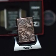 mancis korek 29853 WORLD MAP ARMOR MULTICUT ANTIWUE COPPER ZIPPO - GHOSTSTORE7